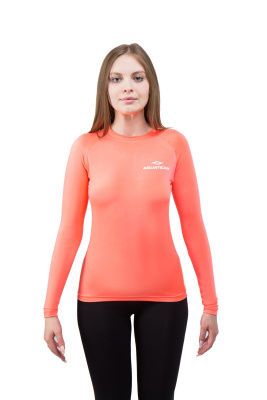 Майка лайкровая лонгслив коралл
